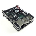 Raspberry Pi 3 and Raspberry Pi 2 Model B black Acrylic Case with Cooling fan(8Layer)