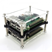 Raspberry Pi 3 Model B 2-layer Stack Clear Case Support Raspberry Pi 2B/B+/B/A+