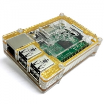 Transparent+Golden Acrylic Case for Raspberry pi 2 model B Development Board