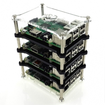 Raspberry Pi 3 Model B 4-layer Stack Clear Case Support Raspberry Pi 2B/B+/B/A+