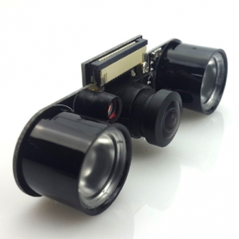 Raspberry Pi 160 Degree Wide Angle Fish Eye Lenses Camera Module with 2 Infrared LED Board
