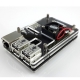 Raspberry Pi 3 Model B and Raspberry Pi 2 Model B black Color Acrylic Case with Cooling fan
