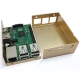 Metal Case for Raspberry Pi 2 mode B and B+ (B plus) golden