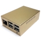 Metal Case for Raspberry Pi 2 mode B and B+ (B plus) golden