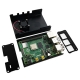 Raspberry Pi 4 Model B Aluminum Alloy Case with Cooling Fan Black