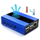 Raspberry Pi 4 Model B Aluminum Alloy Case with Cooling Fan Blue