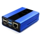 Raspberry Pi 4 Model B Aluminum Alloy Case with Cooling Fan Blue