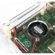 Transparent Case with Mute Cooling Fan for Raspberry Pi 3 Model B /Raspberry Pi 2 and B+