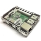 Transparent+Black Acrylic Case for Raspberry pi 2 model B Development Board